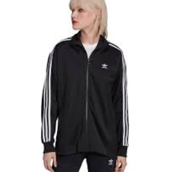 Adidas Women's  or Men Black Track Jacket 1XL - Picture 1 of 7